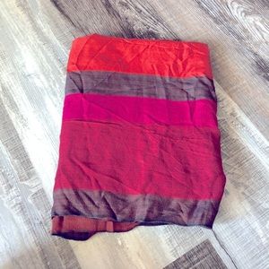 Unbranded fall color striped soft scarf